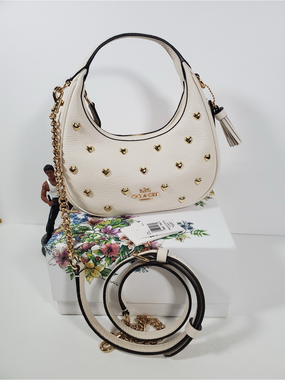 Coach Carmen Mini Crossbody Bag With Heart Rivets NWT